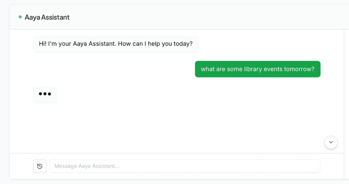 AI assistant interface